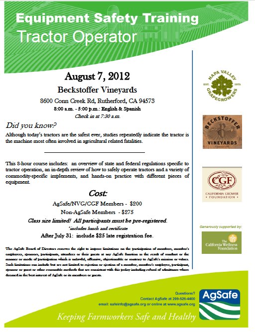 Tractor Operator Training