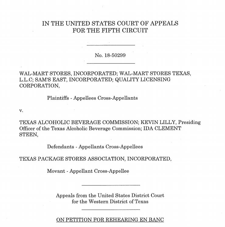 Wal Mart Loses Bid To Sell Liquor In Texas