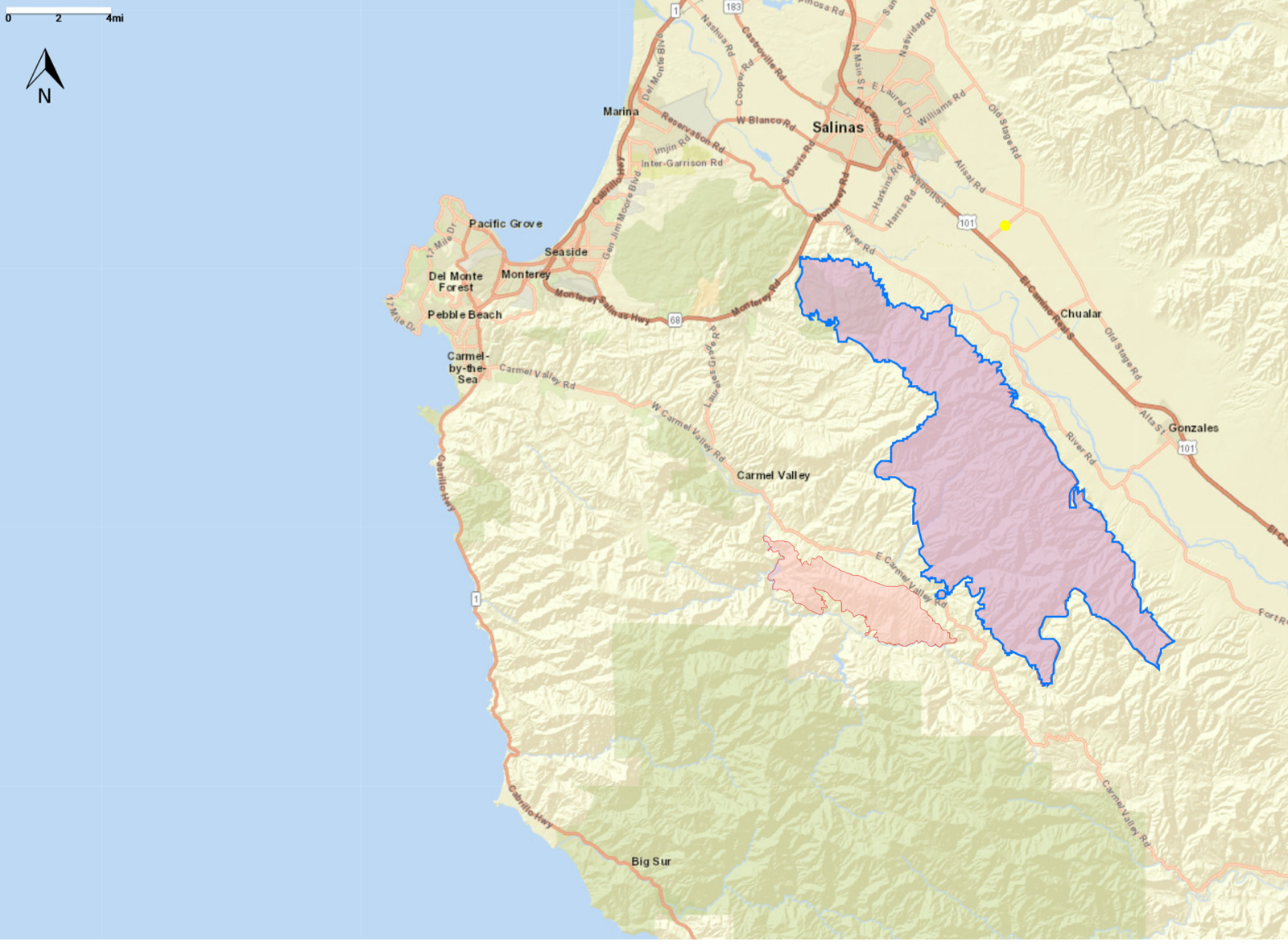 1995 Rio Fire Map Mcdowell - Map