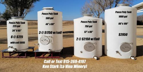 POLY WINE TANKS FOR SALE