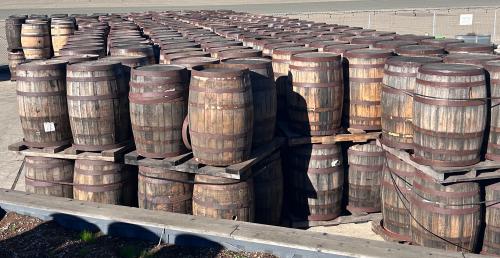 Used Whiskey and Bourbon Barrels