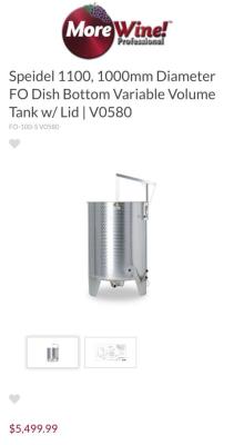 1100L Speidel Variable Capacity Jacketed Tanks