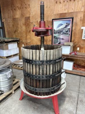 old Italian 80 gallons basket press for sale