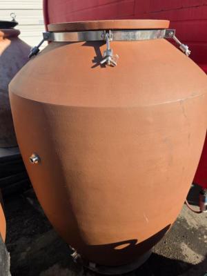 Two Vin et Terre ZEN 500L Sandstone Wine Amphoras