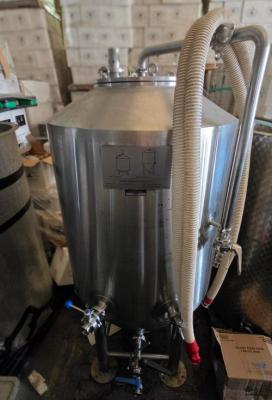 Two PBS 3.5 BBL Glycol-Jacketed Conical Fermenters